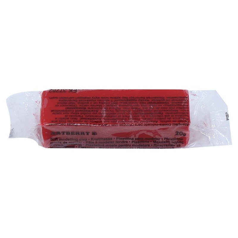 Plasticine Artberry 20g Red, individual package