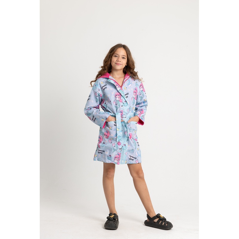 Swim Robe  Waterproof  Mermaid Time for Girls