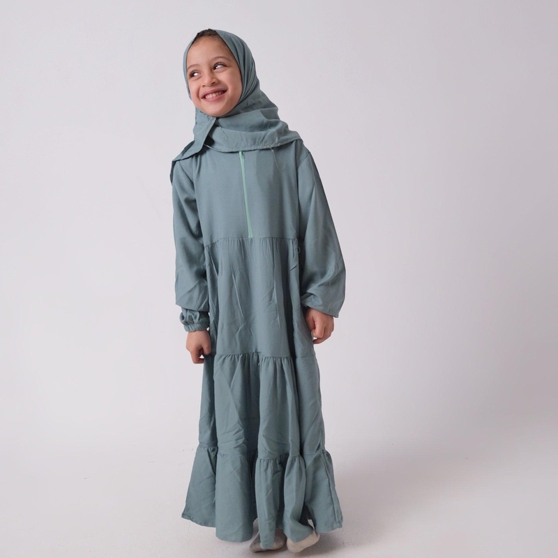 Mint Green Praying Gown Isdal|4-5Y|6-7Y|8-9Y|10-11Y