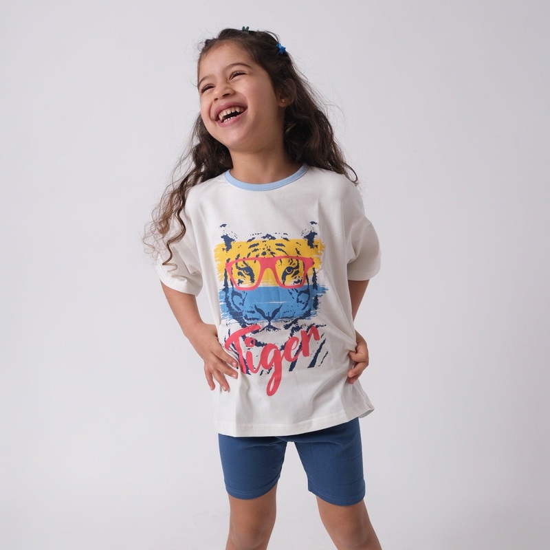 Tiger Short-Sleeved Pajama|2-3Y|4-5Y|6-7Y|8-9Y|10-11Y|12-13Y|14-15Y