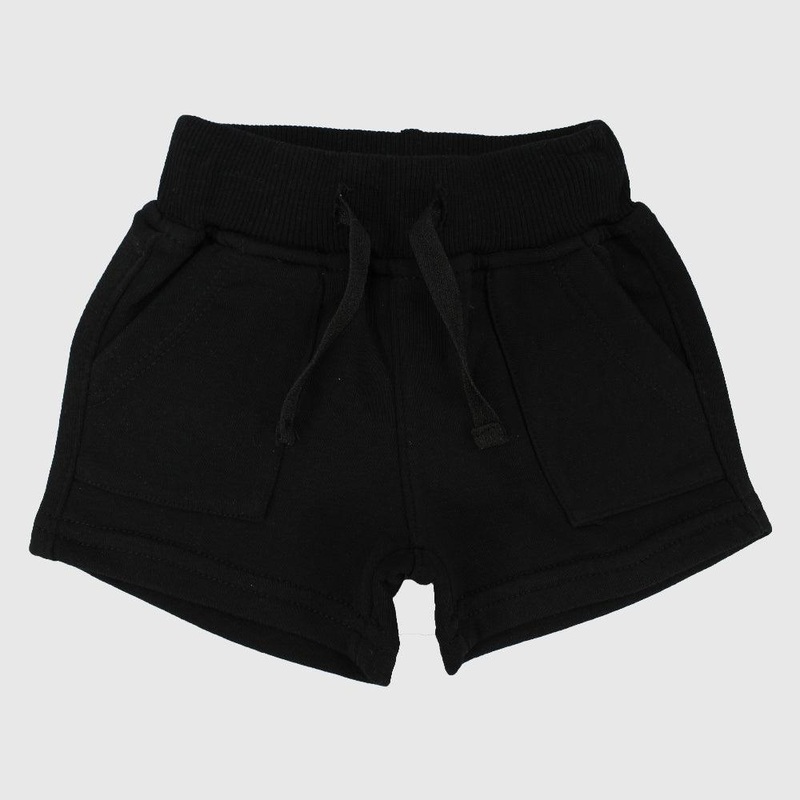 Unisex Black Comfy Shorts|3-6M|6-9M|9-12M|12-18M|18-24M