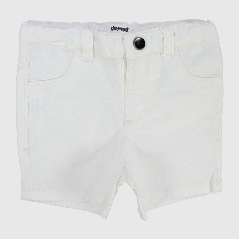 Unisex White Gabardine Shorts|3-6M|6-9M|9-12M|12-18M|18-24M
