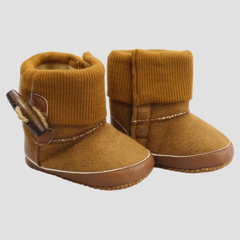 Baby Girls' Boots|Havan|Grey|Fuchsia|0-6M|6-12M