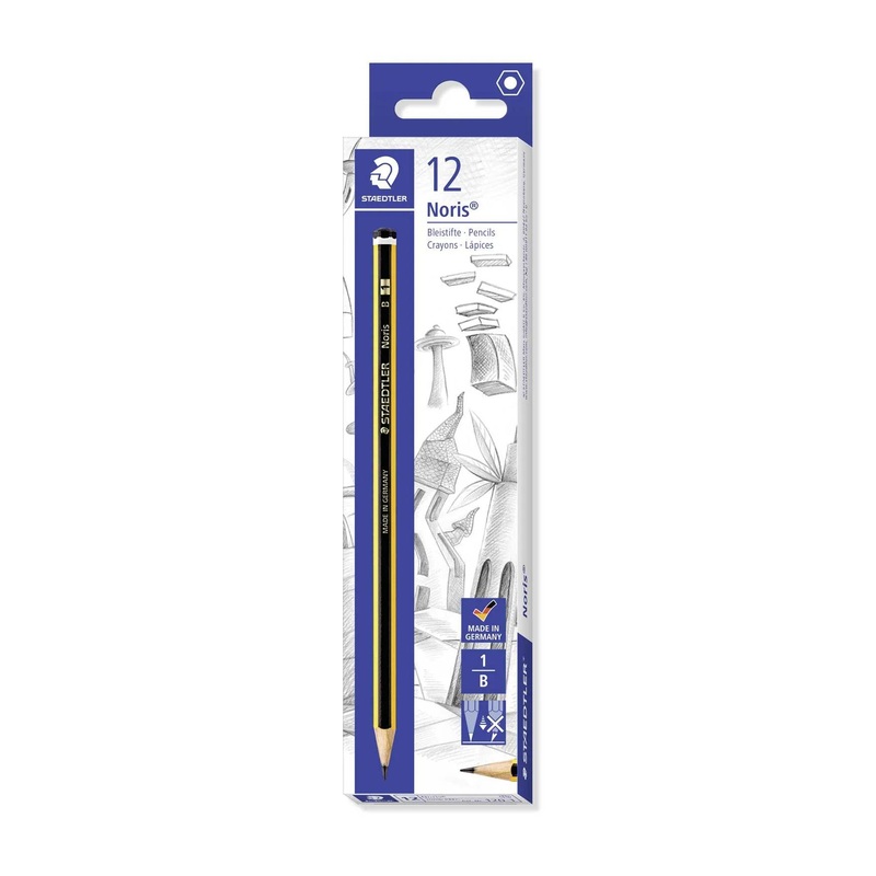Noris Staedtler Graphite Pencil - B - 1201 (Pack Of 12)