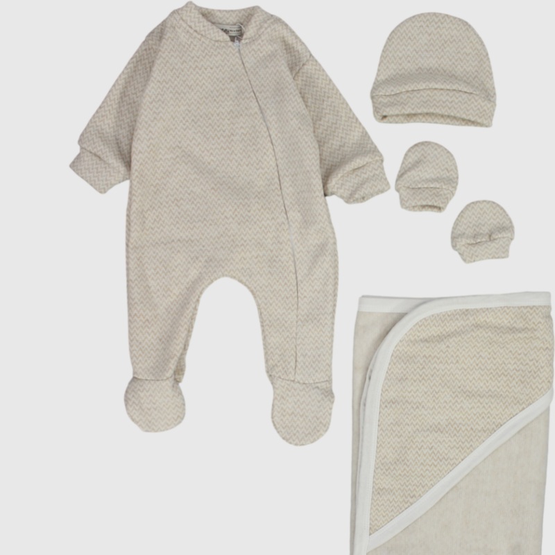 Plain Newborn Outfit|Beige|Yellow|0-3M