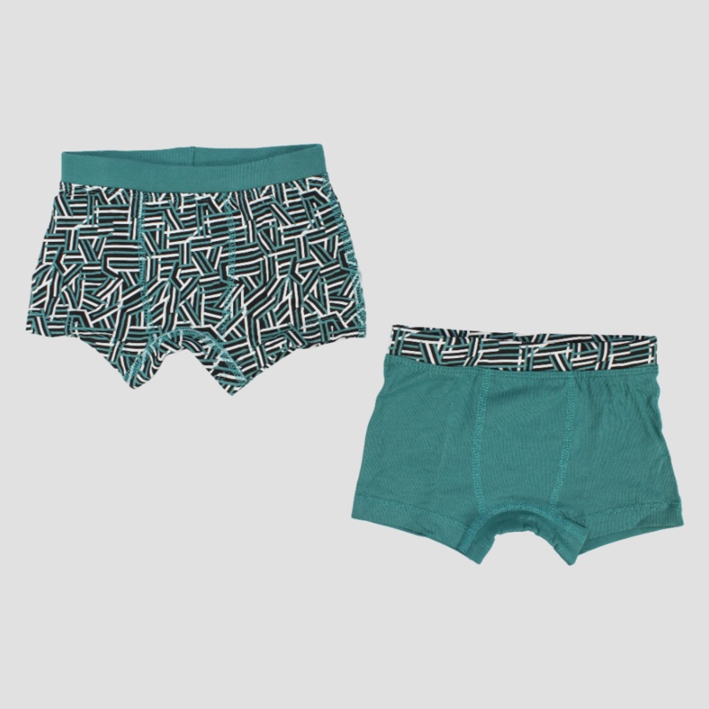 Teal Boxer Shorts (Pack Of 2)|Multicolore11|4-5Y