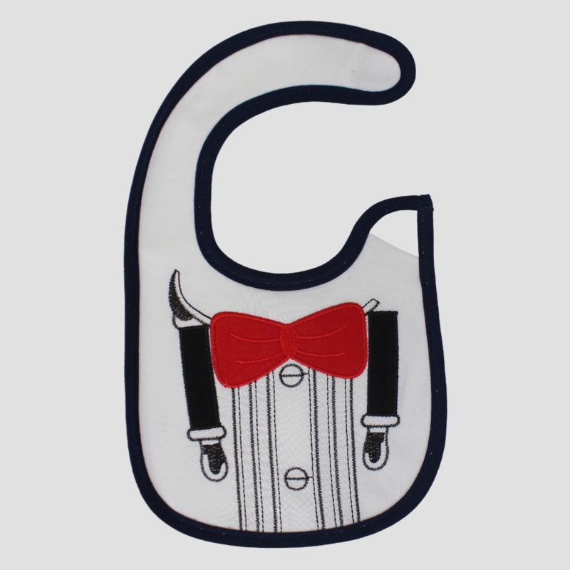 Baby Gentleman Bib|White|0-3M