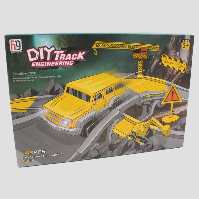 Construction Race Track Set  Build, Race & Explore! - 143 Pcs