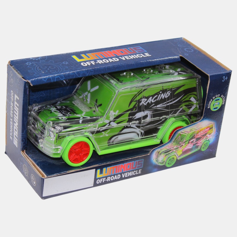 G-Class Bump and Go Off-Road Car Toy with Music and Light - Green