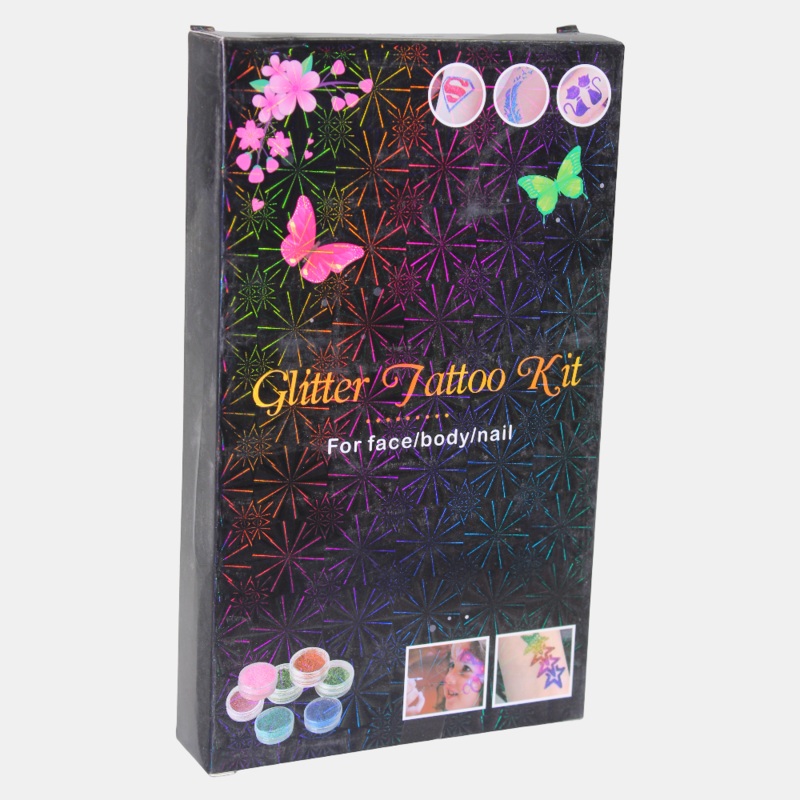Glitter Tattoo Kit - For Face/Body/Nails