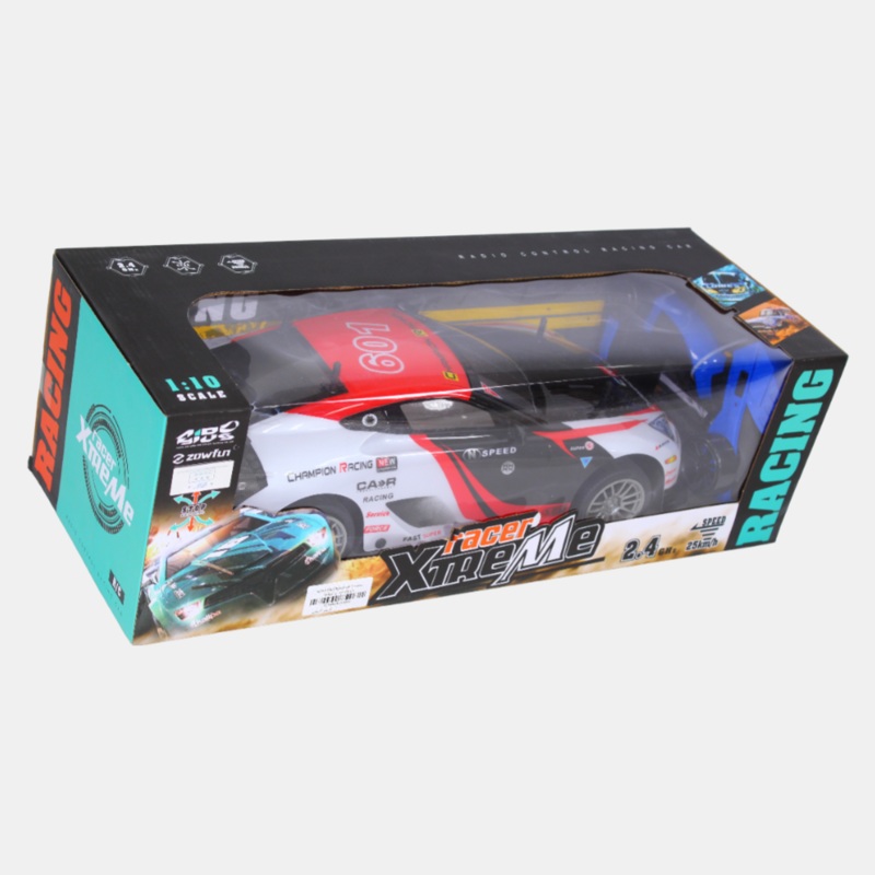 GTR High-Speed Four-Way Remote Control Car  Rechargeable RC Car (Red & White)