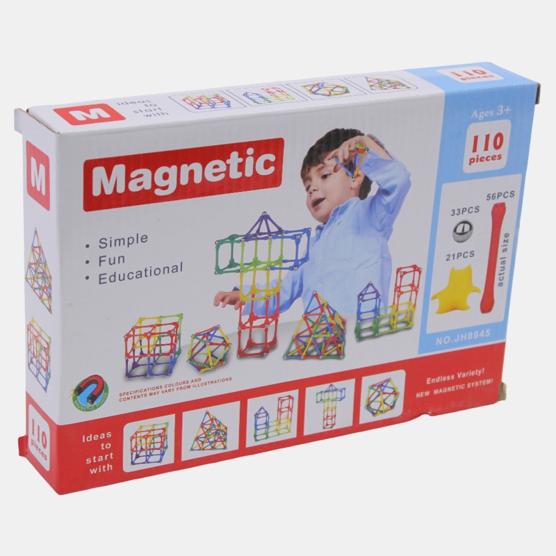 Magnetic Building Blocks - 110 Pieces