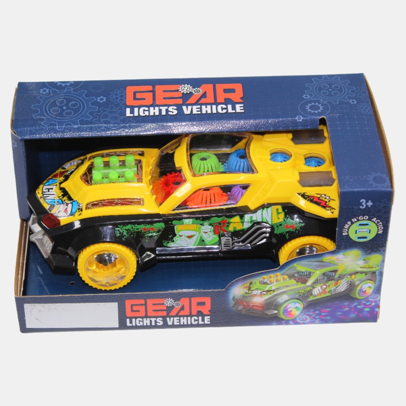 Racing Gear Vehicle with Lights & Sound - Yellow