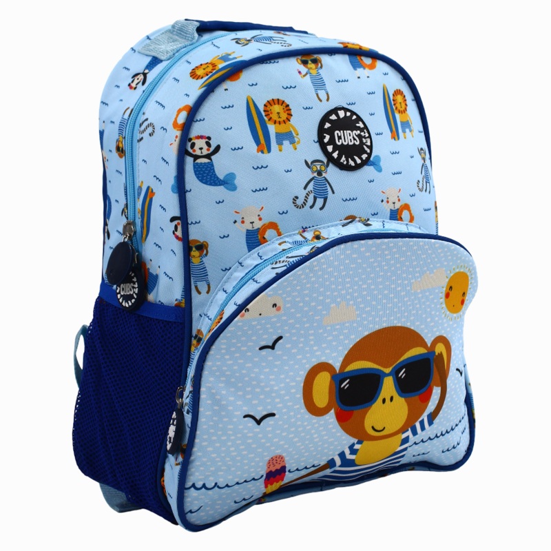 Cubs Vacation Monkey Backpack  Baby Blue