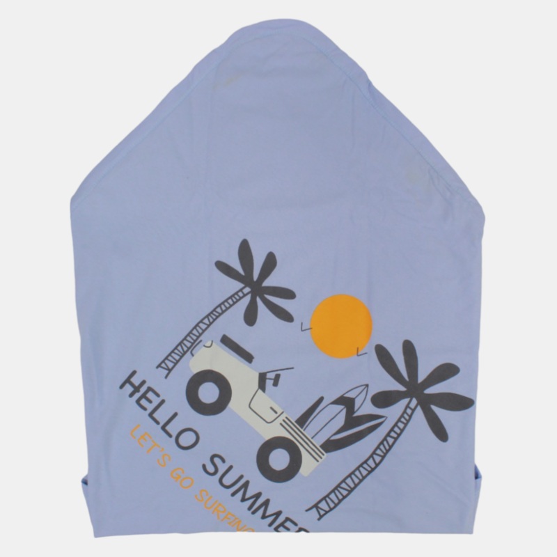 Let's Go Surfing Baby Blanket|Babyblue*Grey|0-0