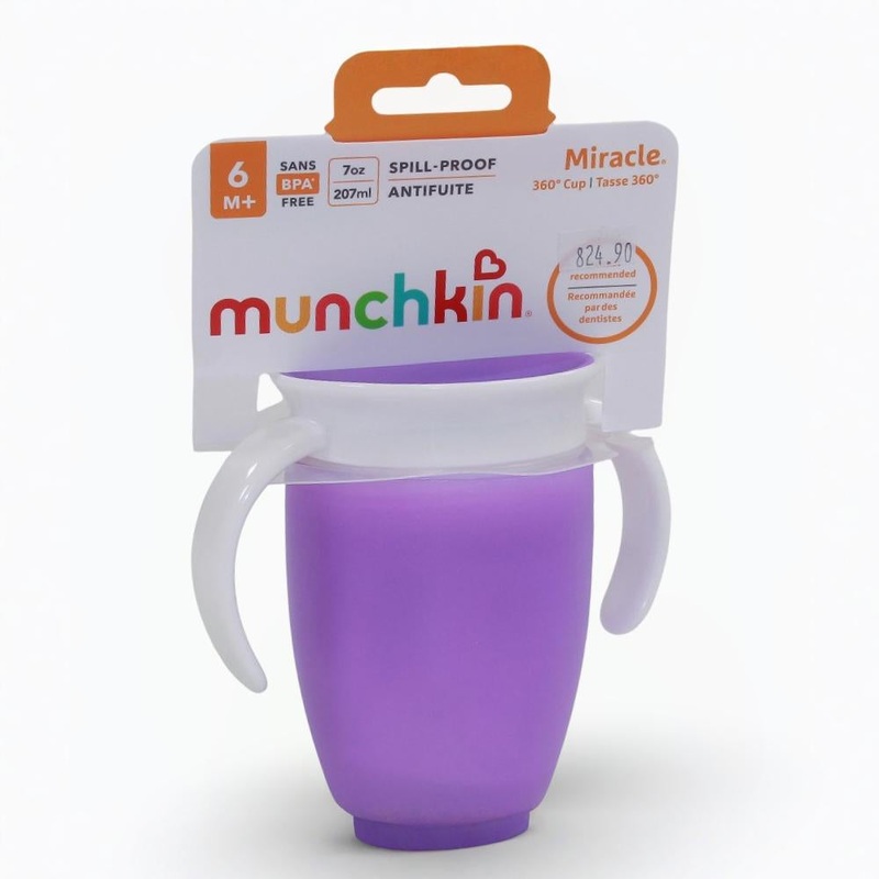 Munchkin Miracle 360 Trainer Cup 7 oz - Purple 6 months +