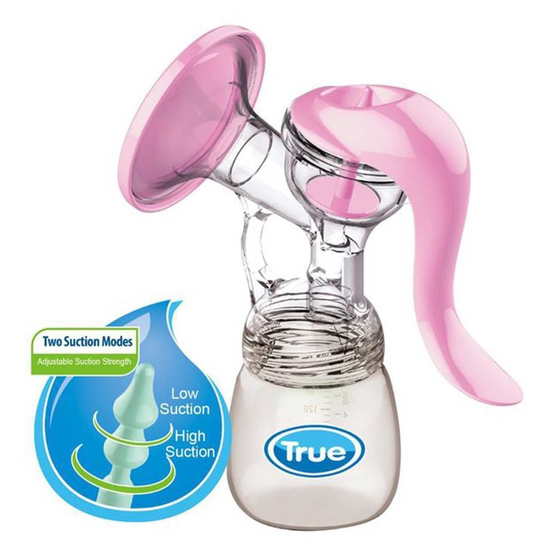 True Manual Breast Pump  Pink