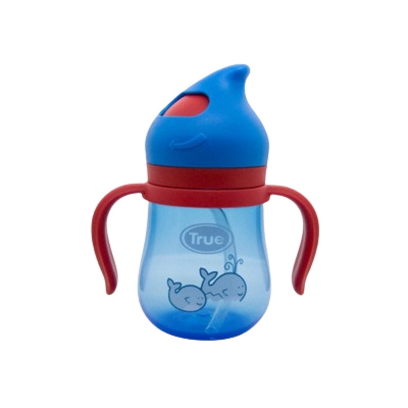 True Non-Spill Training Cup with Straw 210ml  Blue (12m+)