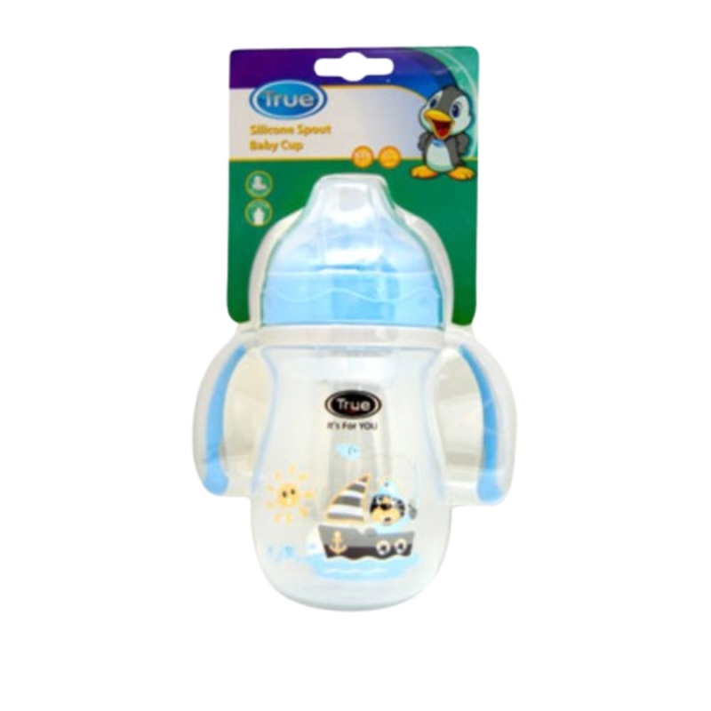 True Training Cup with Silicone Spout 270ml  Baby Blue