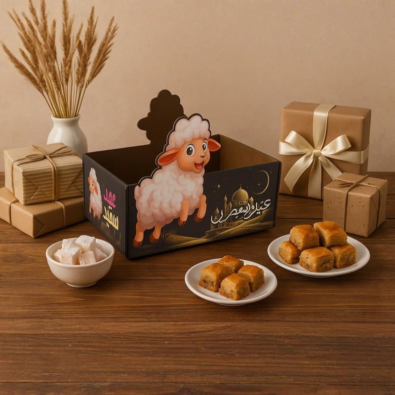 Wooden Eid Box  Black
