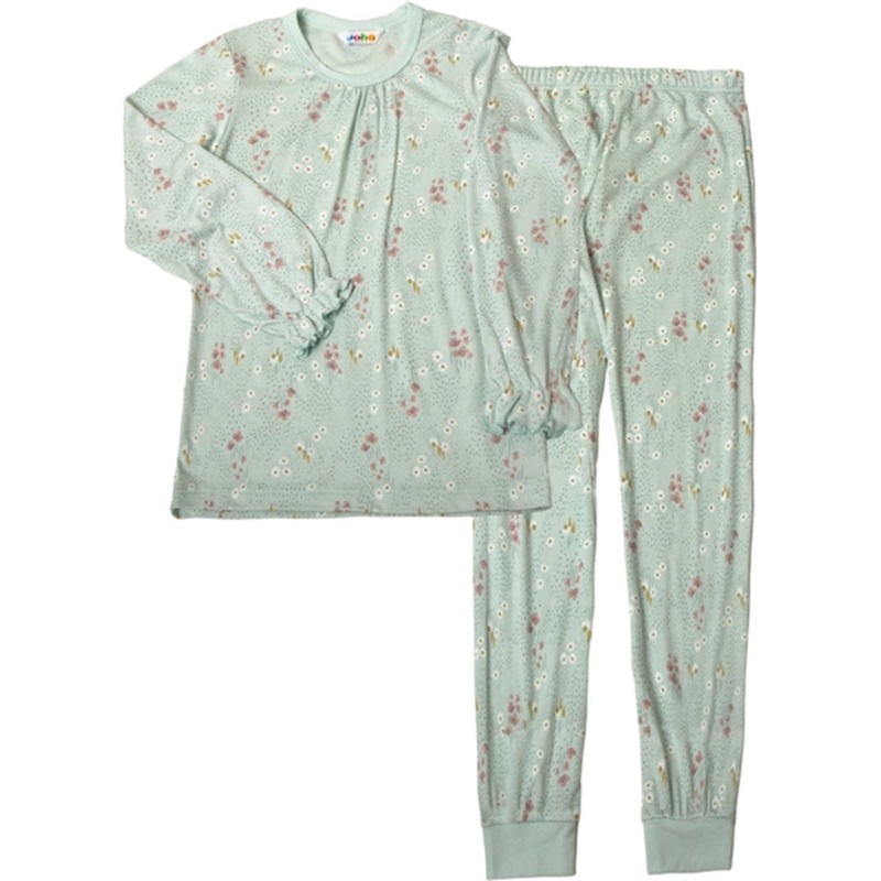 Joha Bamboo Mint AOP Pyjamas|90|100|110|120|130|140|150
