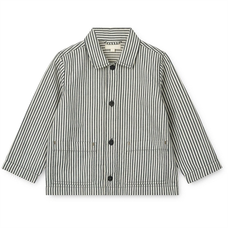 Liewood Y\/D Stripe Whale Blue\/Creme De La Creme Bruno Jacket