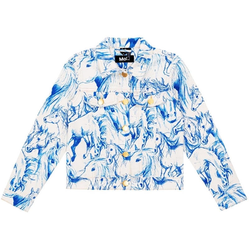 Molo Blue Horses Heidi Jacket|2 y|3 y|4 y|5 y|6 y|7 y|8 y|10 y|12 y
