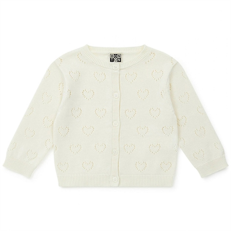BONTON Cream Knit Cardigan|6 m|12 m|18 m|2 y|3 y
