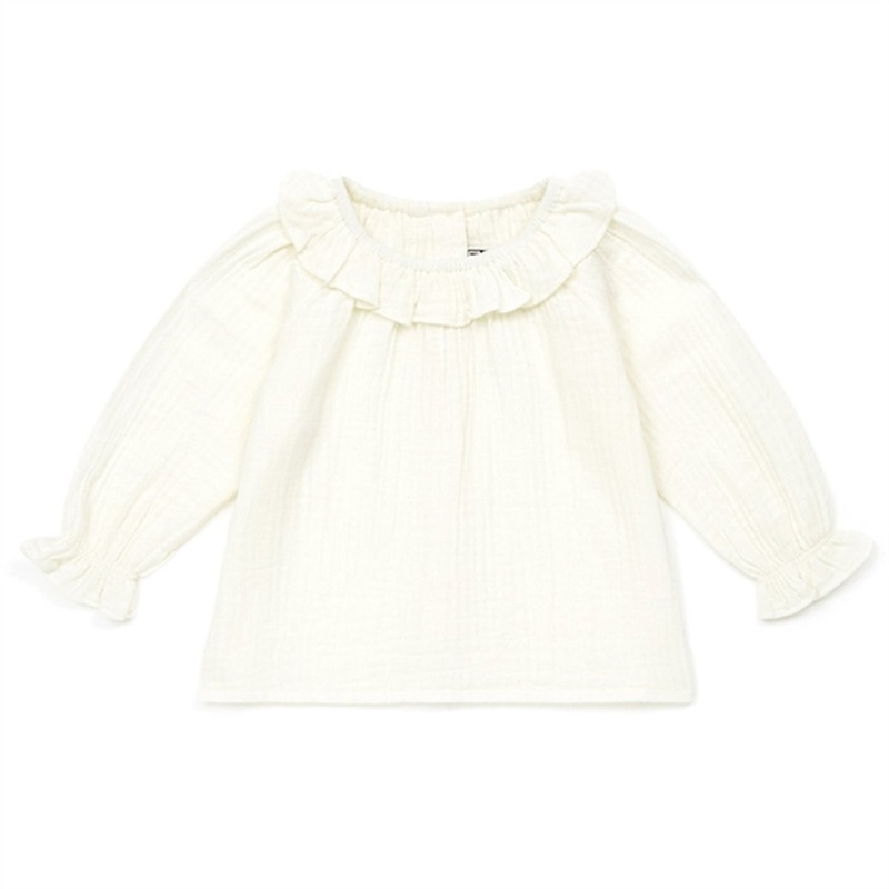 BONTON Cream Solane Blouse|3 m|6 m|12 m|18 m|2 y|3 y