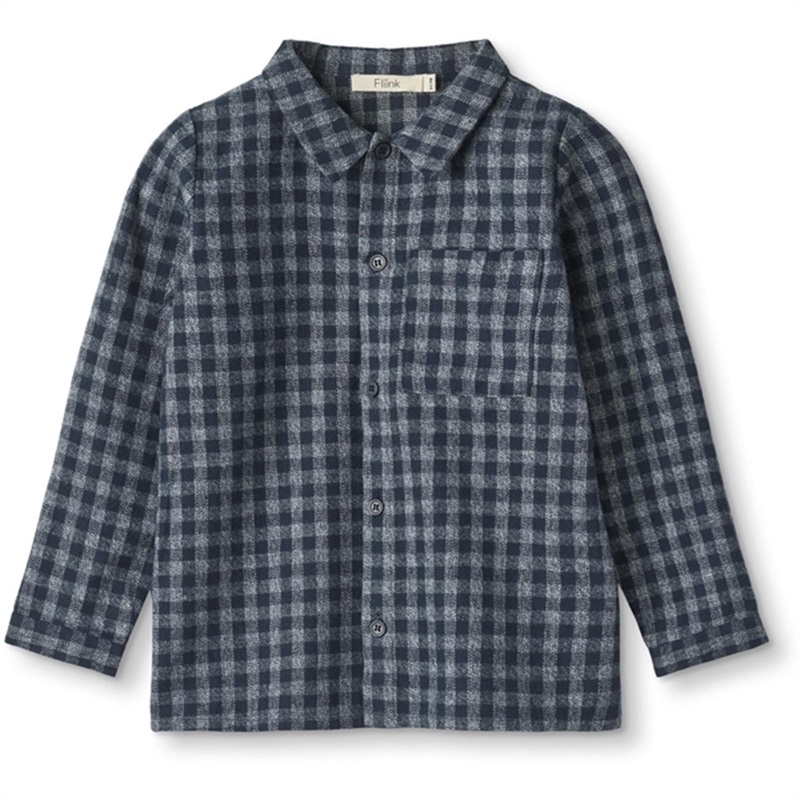 Fliink Navy Coda Check Shirt|12 m/80|18 m/86|2 y/92|3 y/98|4 y/104|5 y/110|6 y/116