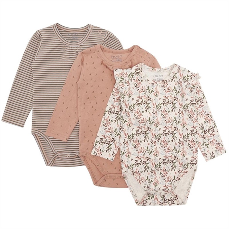 Hust \u0026 Claire Baby Caf Rose Blue Body 3-pak