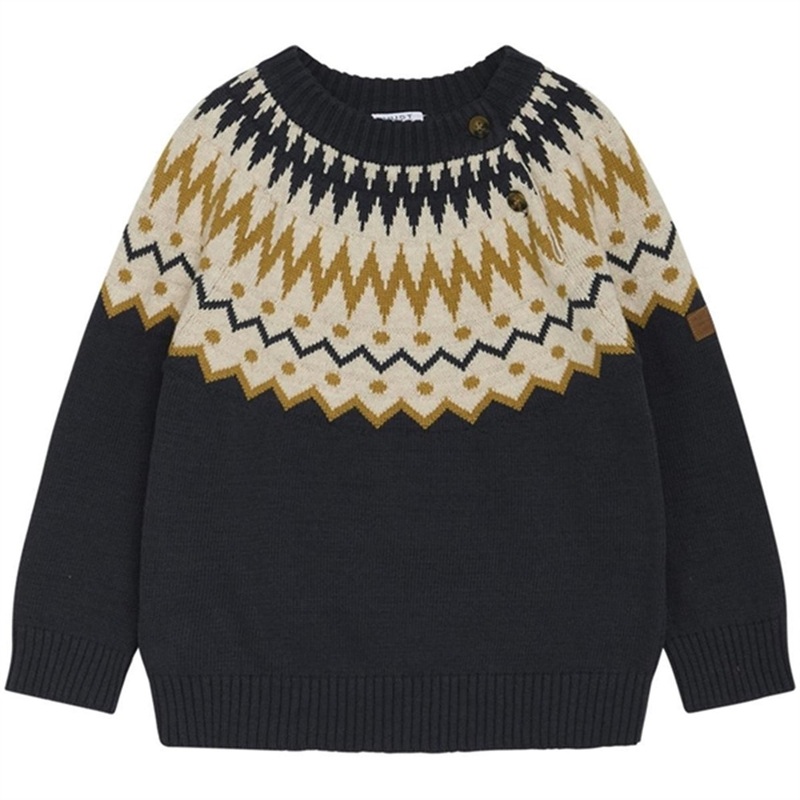 Hust \u0026 Claire Mini Blue Night Porter Knit Blouse