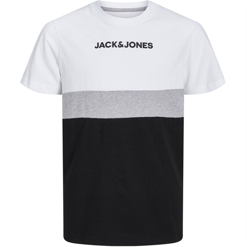 Jack \u0026 Jones Junior White Reid Blocking T-Shirt