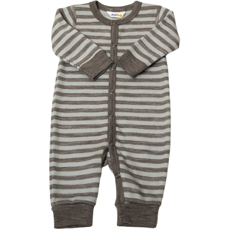 Joha Wool Mint Strip Onesie|50|60|70|80|90|100