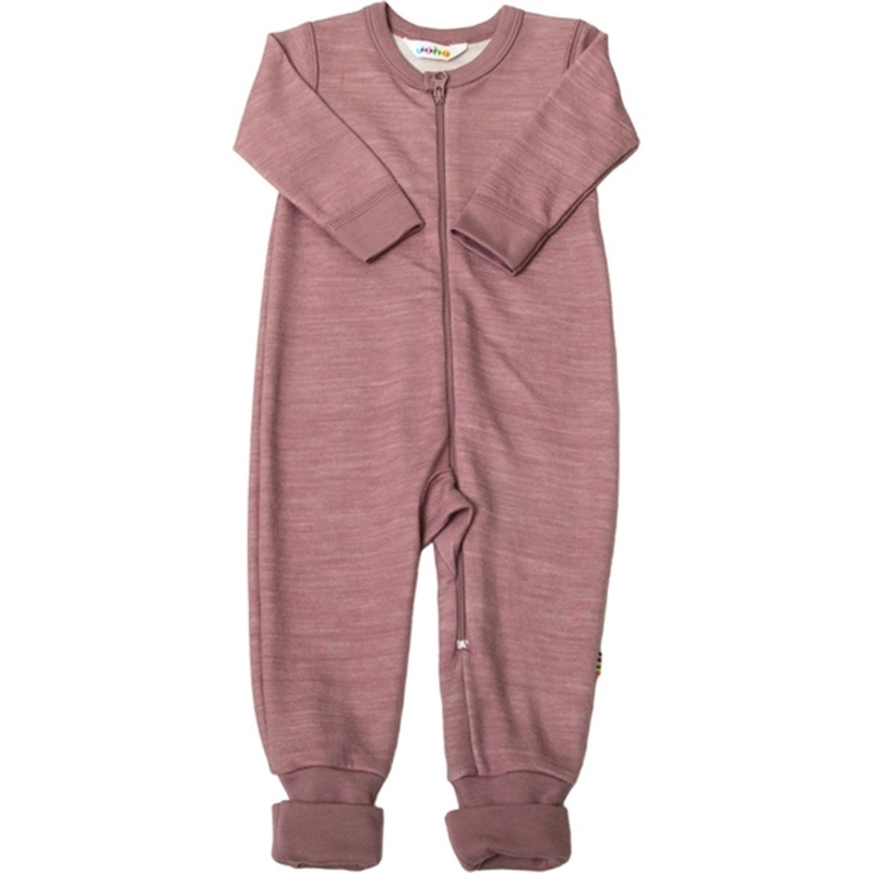 Joha Wool\/Bamboo Rose YD Onesie with 2-in-1 Foot