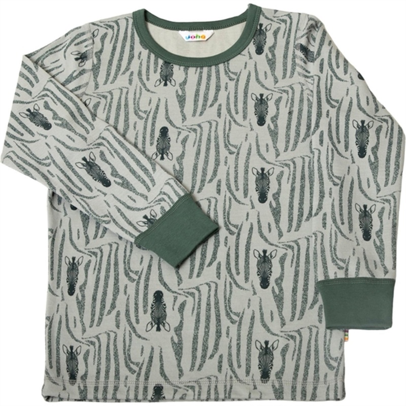 Joha Wool\/Cotton Green AOP Blouse