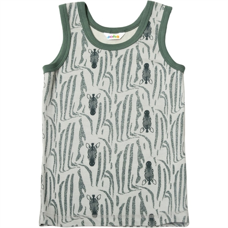 Joha Wool\/Cotton Green AOP Undershirt