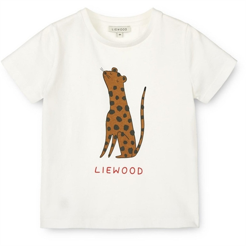 Liewood Leopard\/Crisp White Apia Baby Placement T-shirt