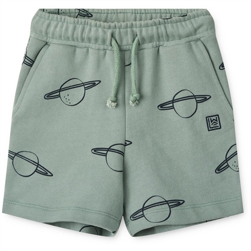 Liewood Planets\/Peppermint Gram Printed Sweat Shorts