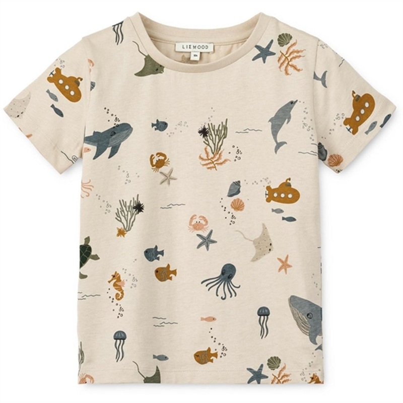 Liewood Sea Creature\/Sandy Apia Printed T-shirt