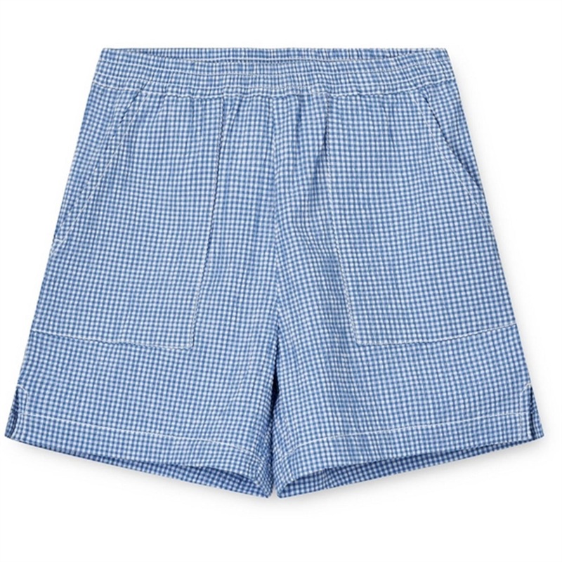 Liewood Y\/D Check Riverside\/Crisp White Elty Seersucker Check Shorts