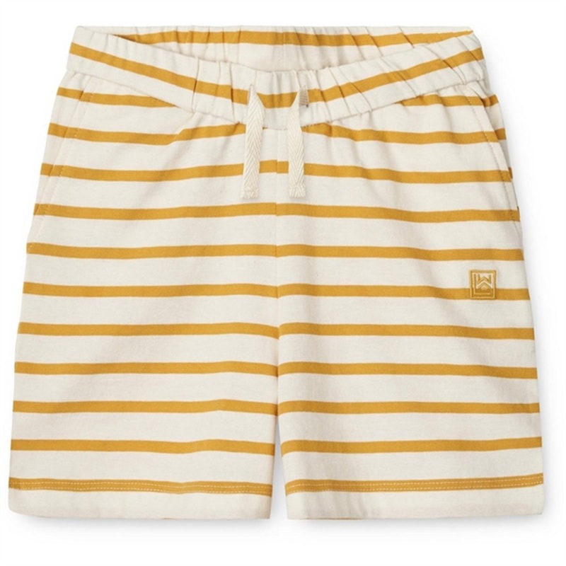 Liewood Y\/D Stripe Creme De La Creme\/Yellow Mellow Bako Stripe Shorts