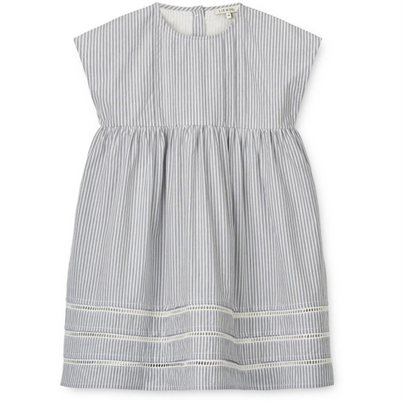 Liewood Y\/D Stripe Crisp White\/Whale Blue Gudrun Stripe Dress