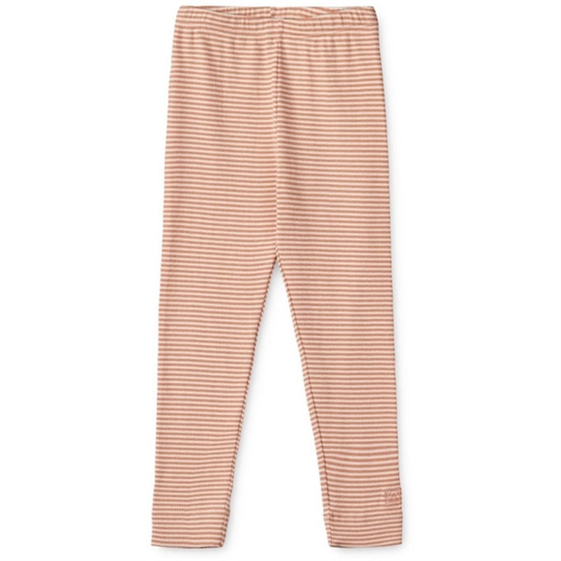 Liewood Y\/D Stripe Tuscany Rose\/Sandy Marien Baby Stripe Rib Leggings