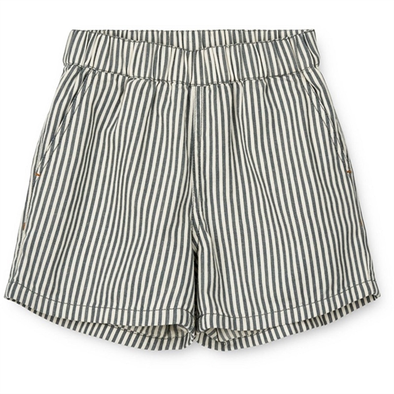 Liewood Y\/D Stripe Whale Blue\/Creme De La Creme Ayo Stripe Shorts