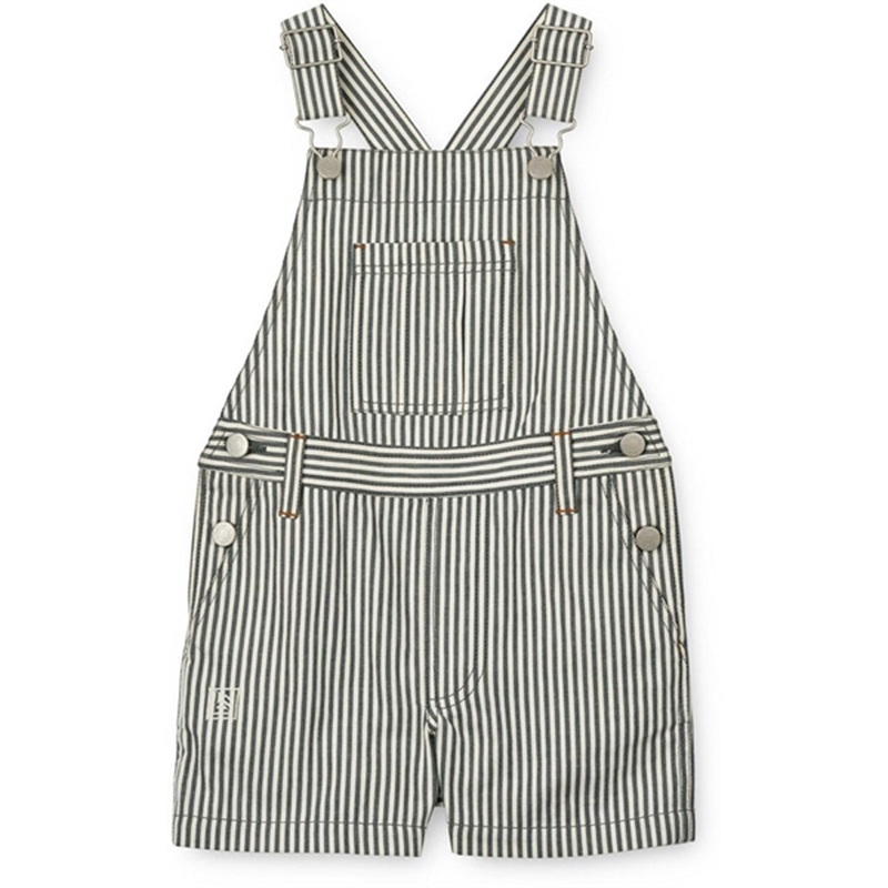 Liewood Y\/D Stripe Whale Blue\/Creme De La Creme Venedict Stripe Overall