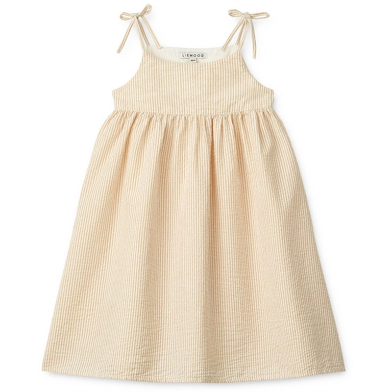 Liewood Y\/D Stripe Yellow Mellow\/Creme De La Creme Eli Stripe Dress