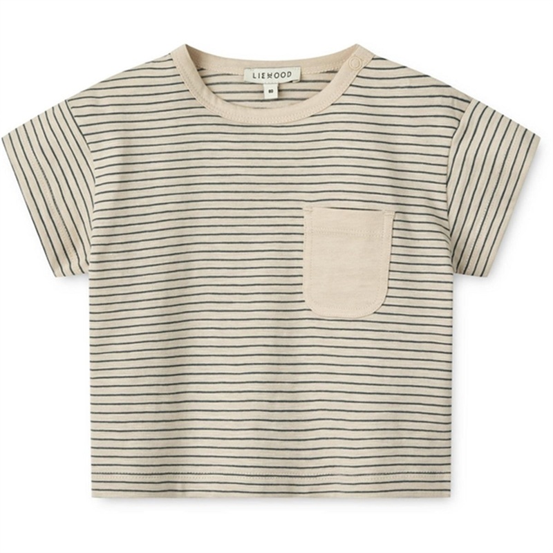 Liewood Y\/D Stripes Whale Blue\/Sandy Dodoma Baby Stripe T-shirt