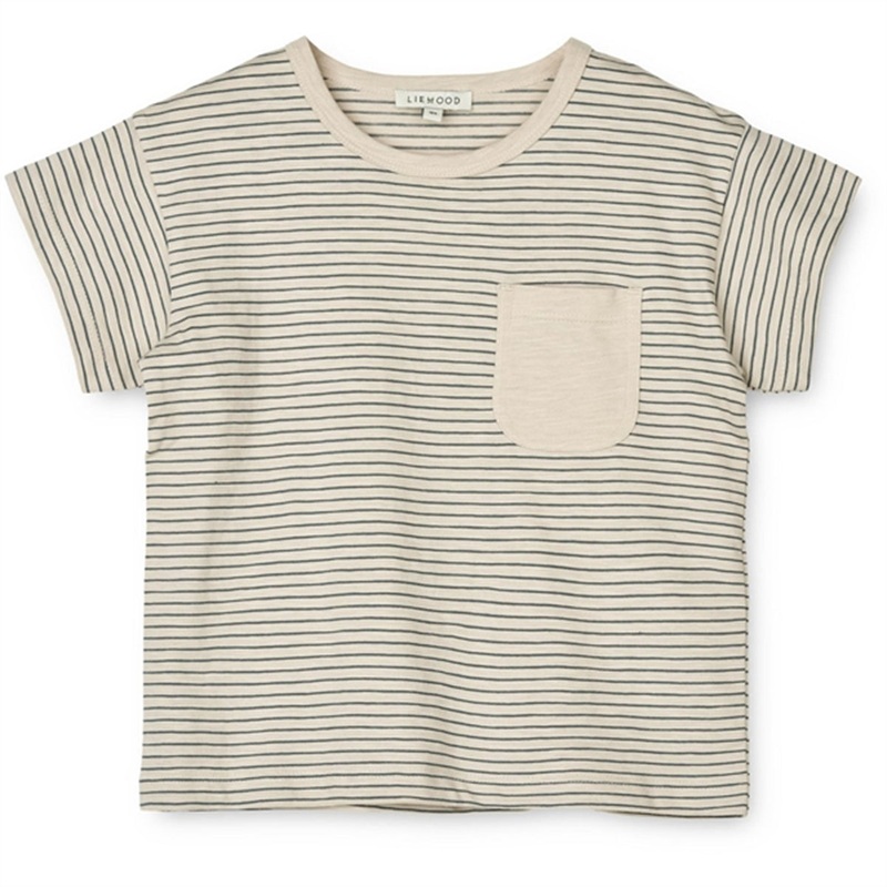 Liewood Y\/D Stripes Whale Blue\/Sandy Dodoma Stripe T-shirt
