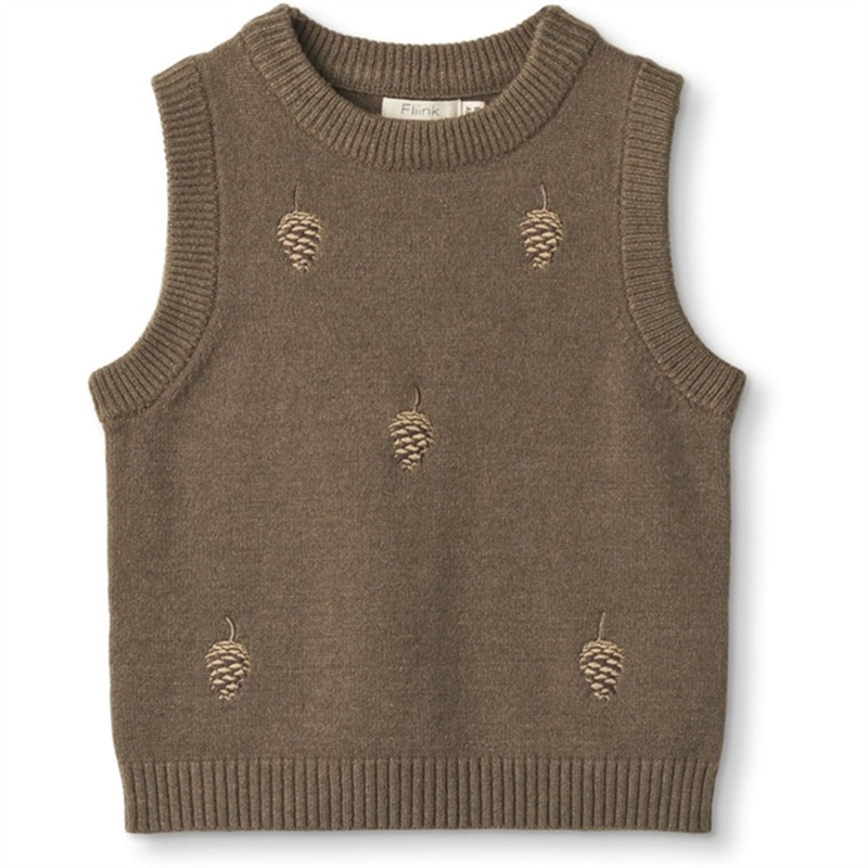 Fliink Cub Benna Embr. Vest|6 m/68|9 m/74|12 m/80|18 m/86|2 y/92|3 y/98|4 y/104|5 y/110|6 y/116